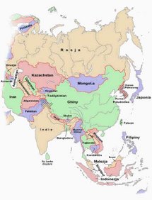 Azja - mapa polityczna